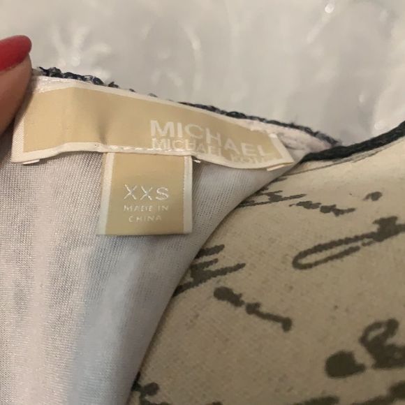 Michael Kors | Dark blue and white sequin dress | XXS - Picture 7 of 7